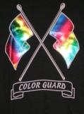 Black color guard tee shirt